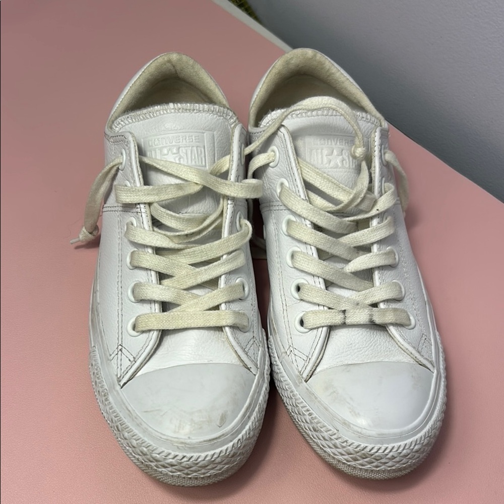 Converse All Star White Leather Sneakers